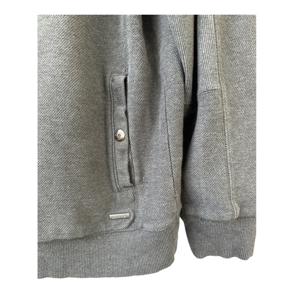 Calvin Klein Men Jacket Gray Medium Zip Up with Pockets Preppy - Picture 2 of 7